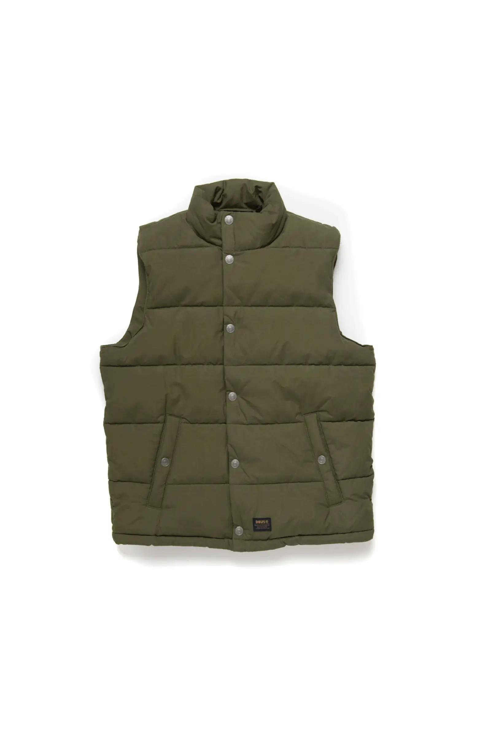 Green Quilted Puffer Vest for Winter