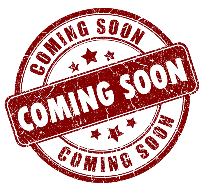 Red Coming Soon Stamp Logo