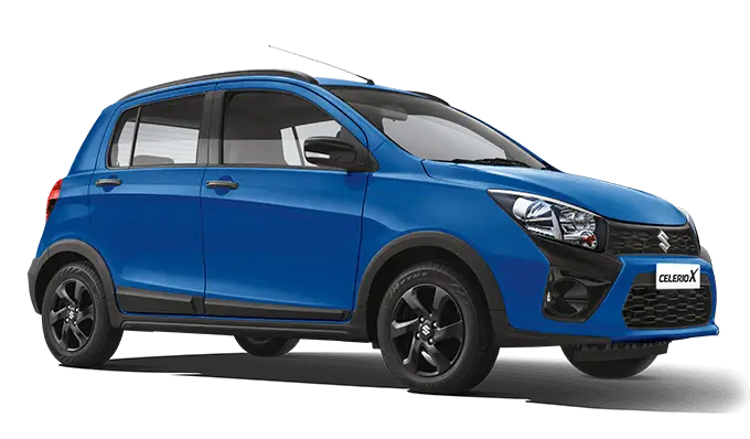 Blue Compact Hatchback Car
