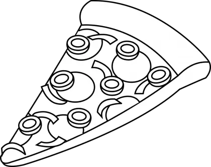 Pizza Slice Line Art Illustration