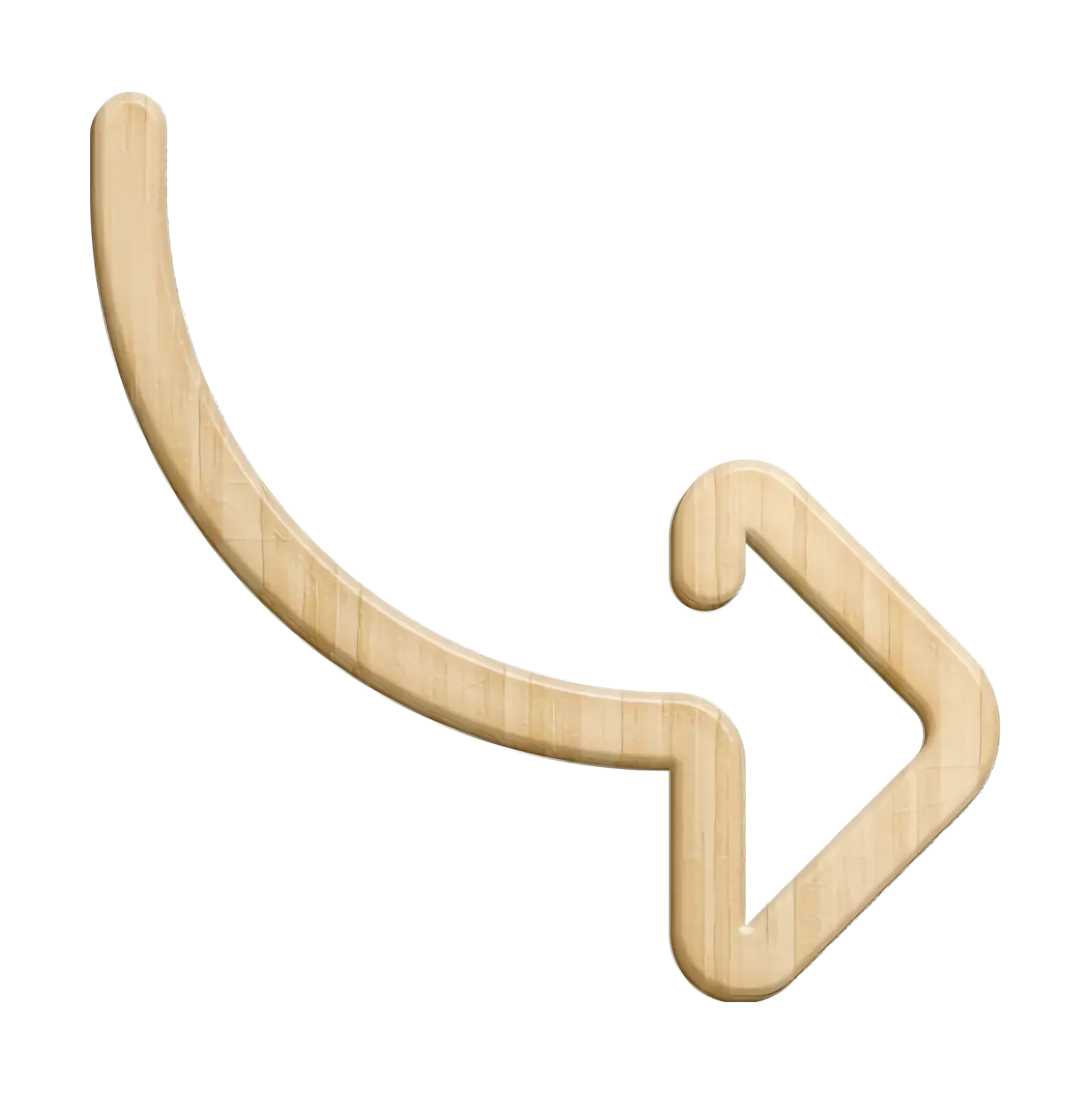 Curved Wooden Arrow