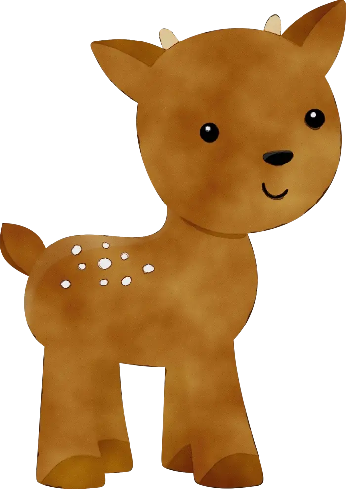 Cute Baby Deer Cartoon Illustration