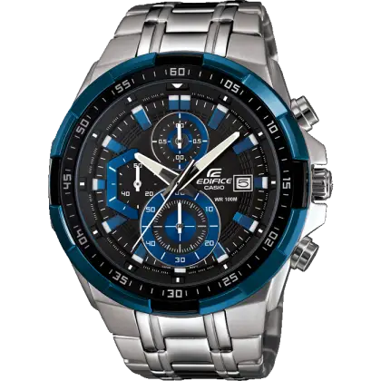 Blue and Silver Chronograph Wristwatch