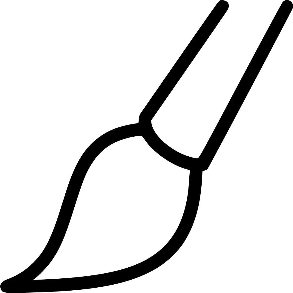 Black Paintbrush Icon Illustration