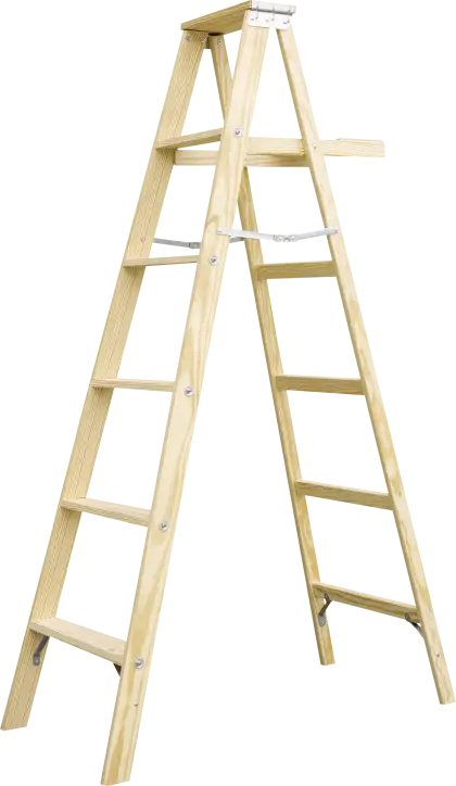 Light Wooden Step Ladder