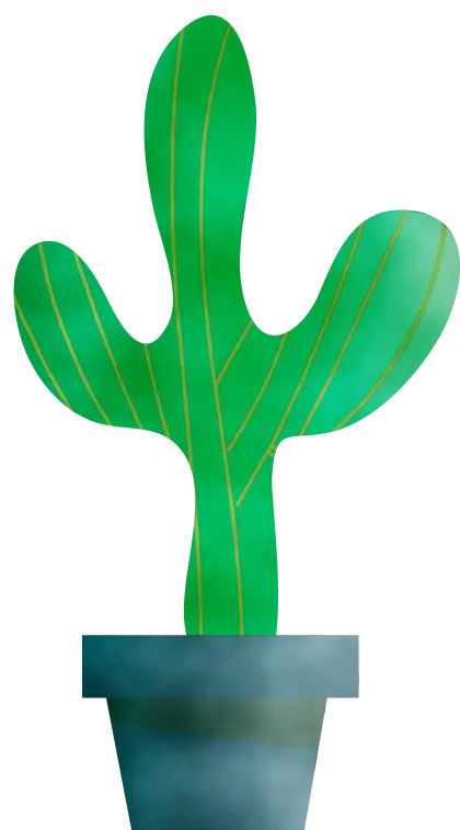 Potted Green Cactus Plant