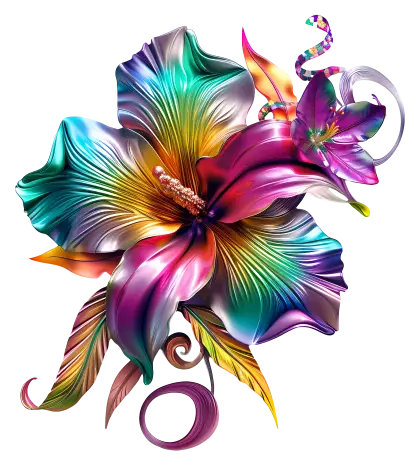 Vibrant Colorful Hibiscus Flower