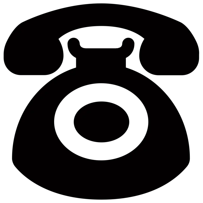 Vintage Telephone Icon Black Symbol