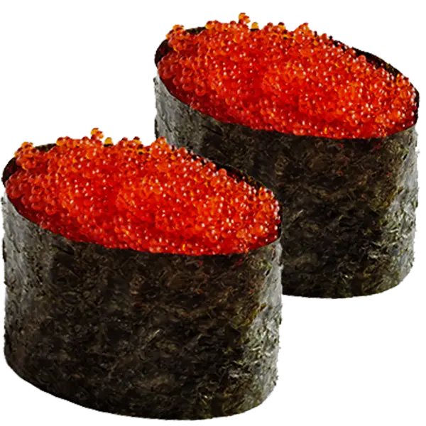 Japanese Sushi with Red Roe and Seaweed