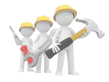 Construction Workers with Tools