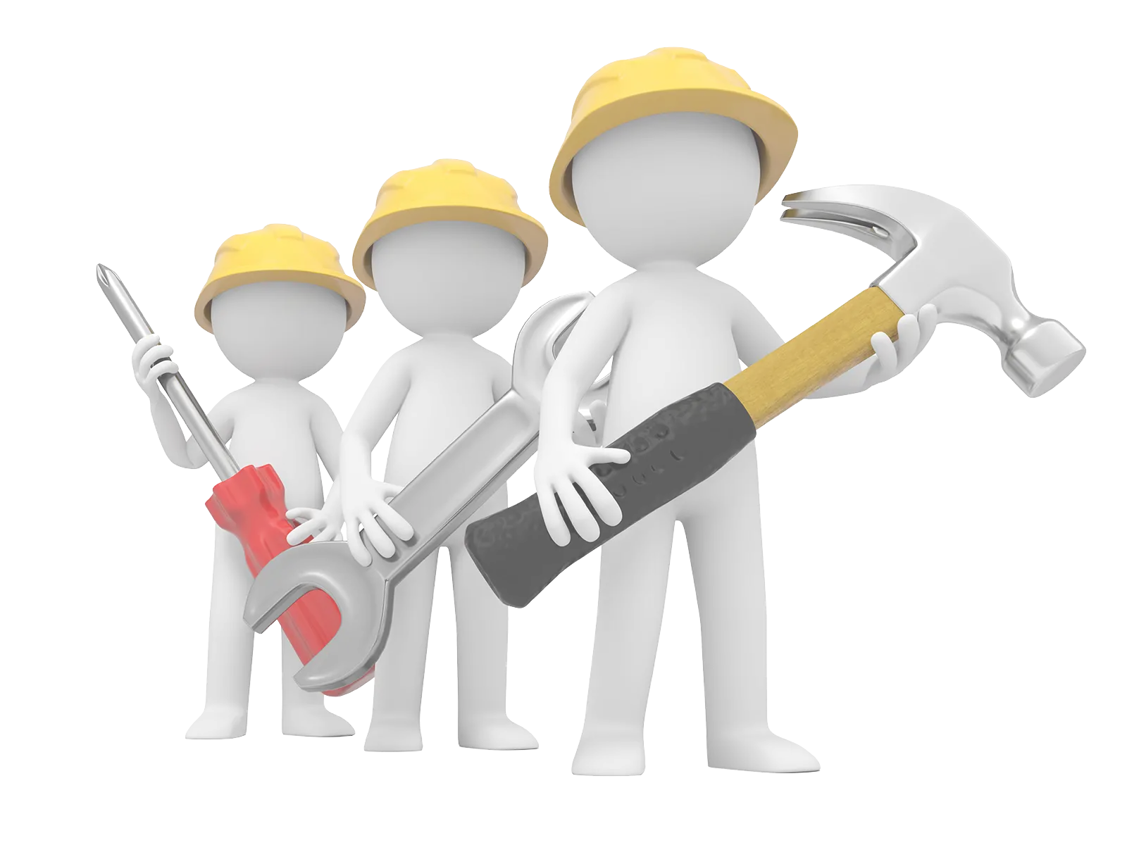 Construction Workers with Tools
