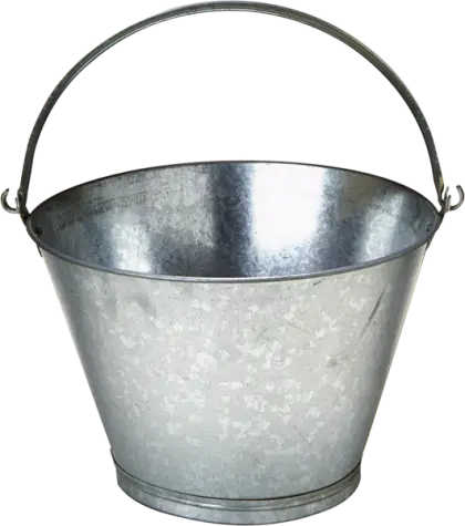 Galvanized Metal Bucket with Handle