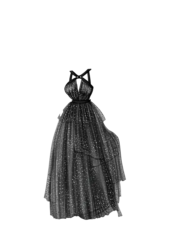 Elegant Black Evening Dress for Formal Events