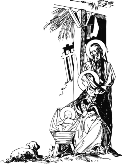 Nativity Scene Sketch for Christmas