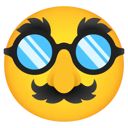 Emoji with Glasses and Mustache