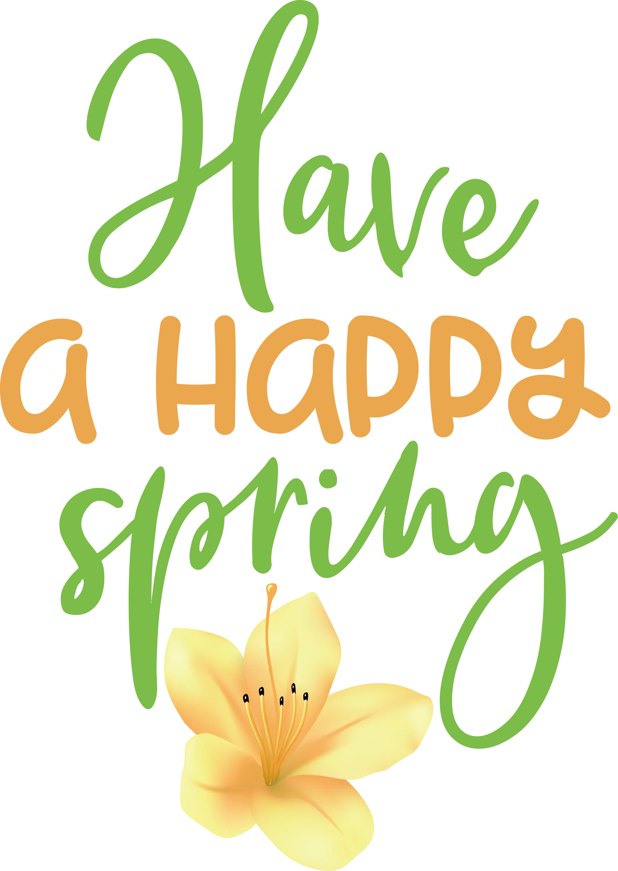 Have a Happy Spring with Yellow Flower Design