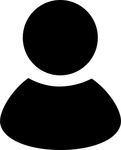 Black Silhouette User Icon for Digital Profiles