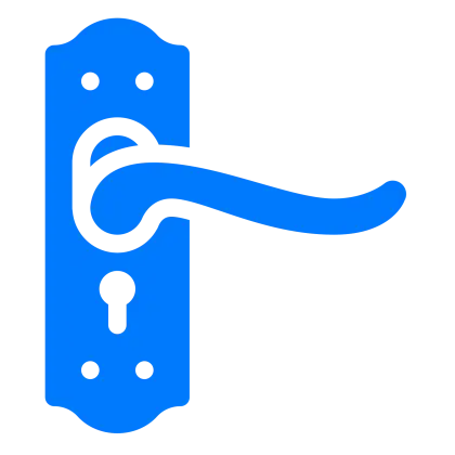 Blue Door Handle