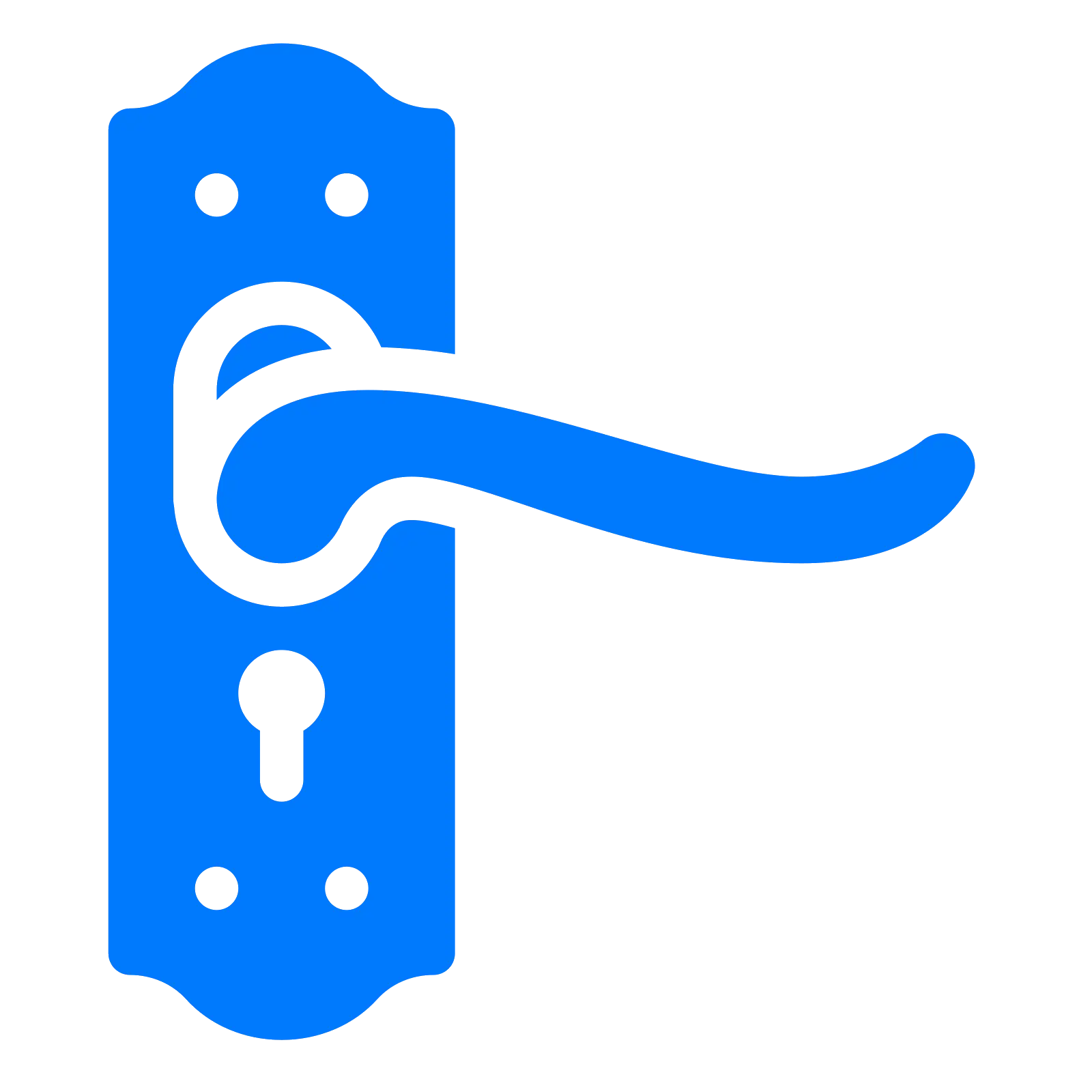 Blue Door Handle