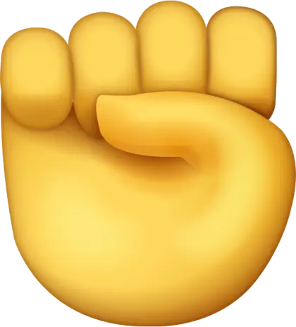 Yellow Fist Emoji Symbolizing Strength