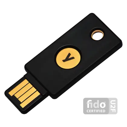 Black and Gold Security Key