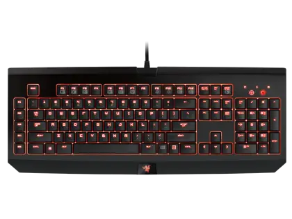 Black Gaming Keyboard with Illuminated Keys