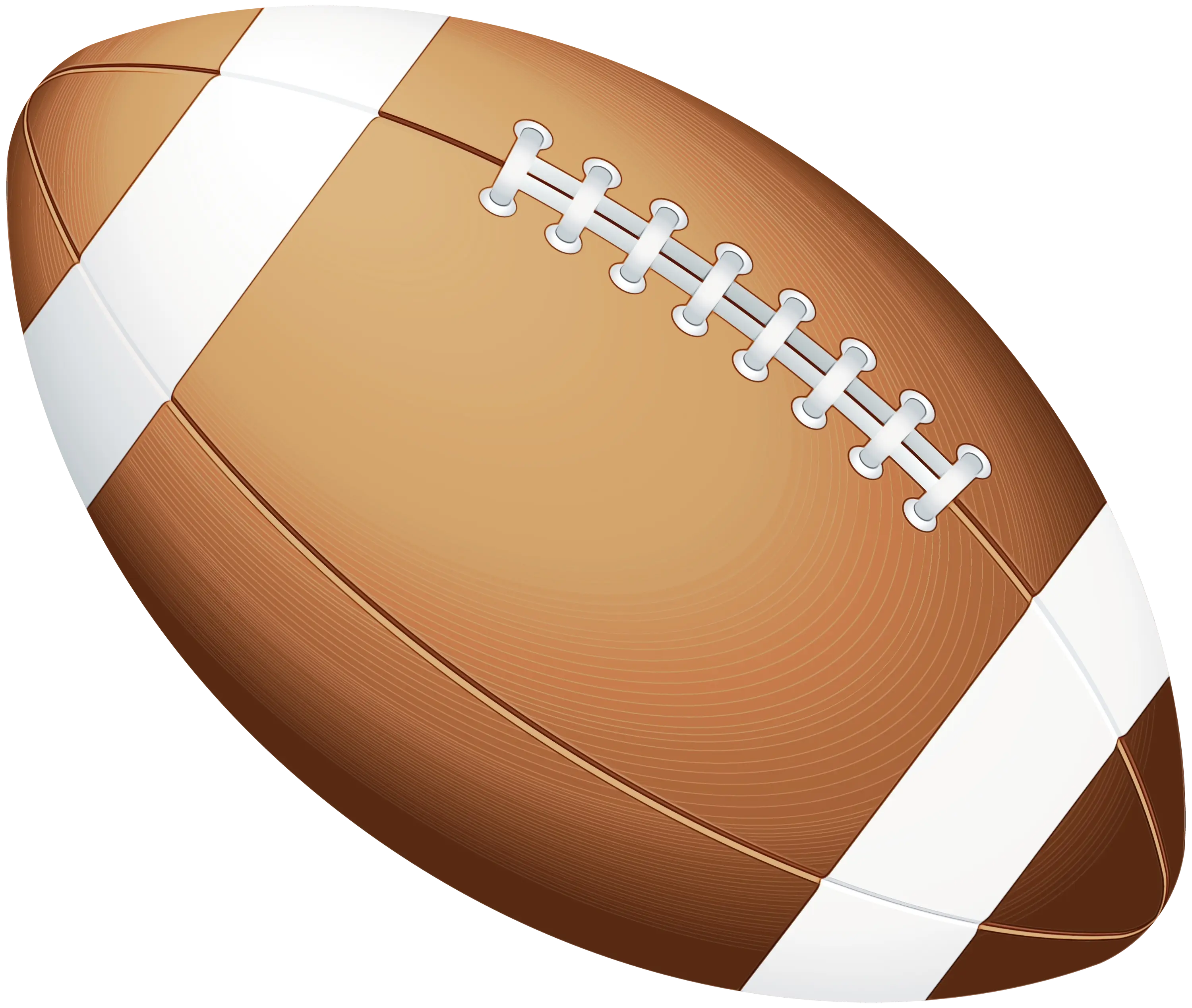 Brown American Football with White Lines