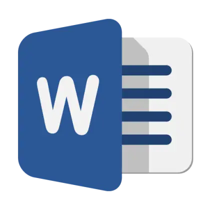 Microsoft Word Icon for Document Editing