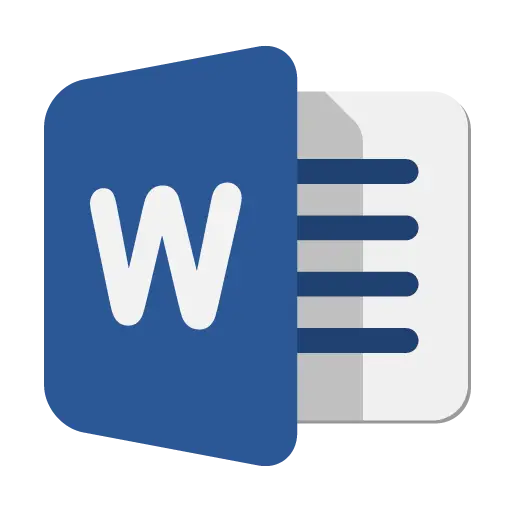 Microsoft Word Icon for Document Editing