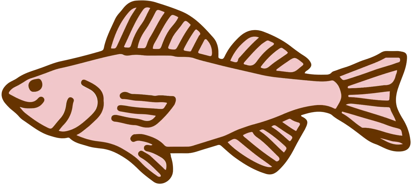 Cartoon Fish Illustration in Pink