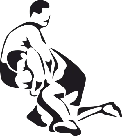 Wrestling Match Illustration