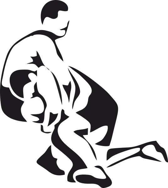Wrestling Match Illustration