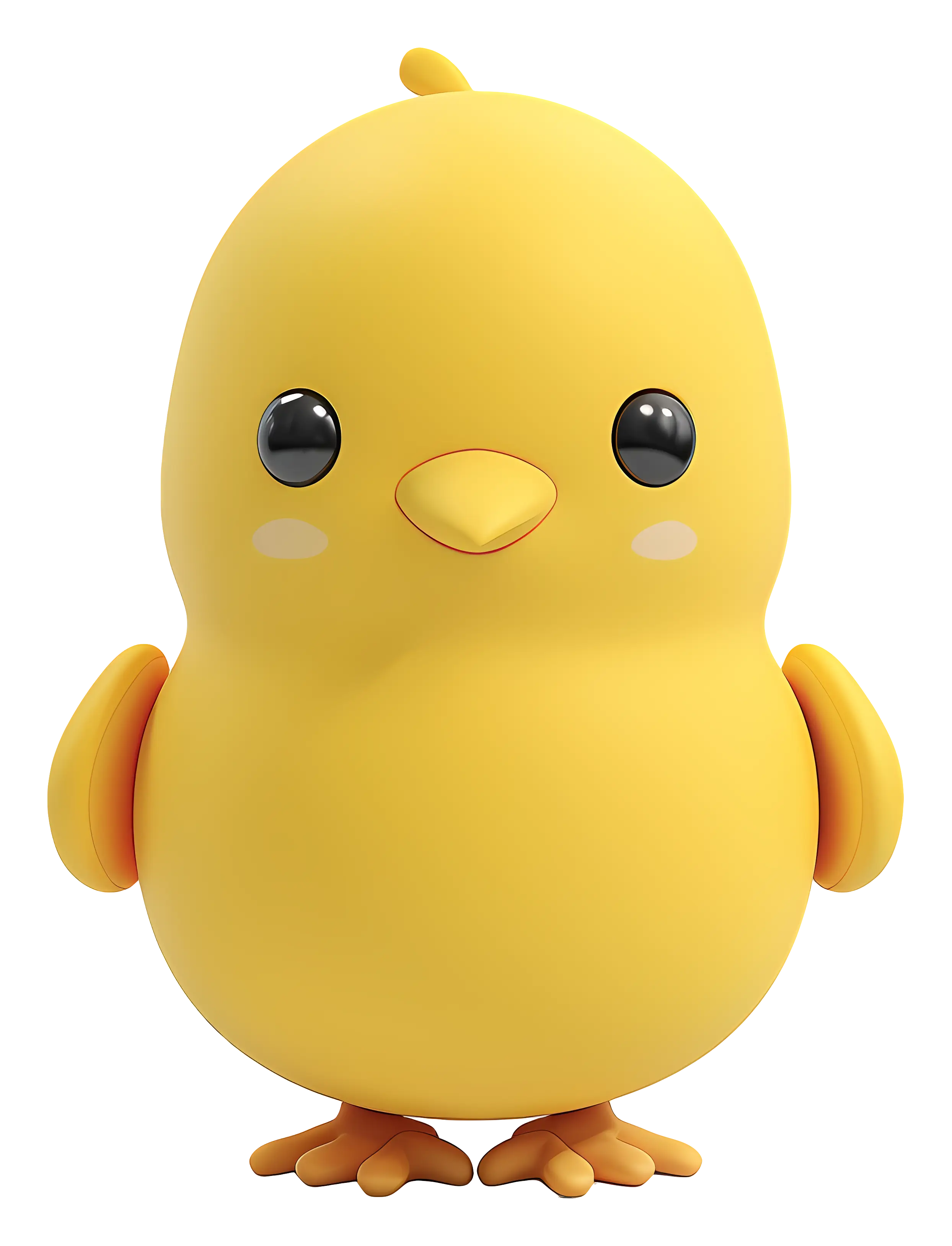 Adorable Yellow Cartoon Chick Illustration