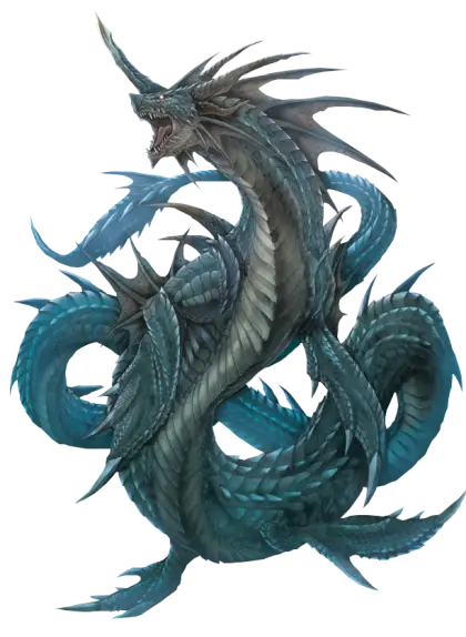 Mythical Serpentine Dragon Artwork