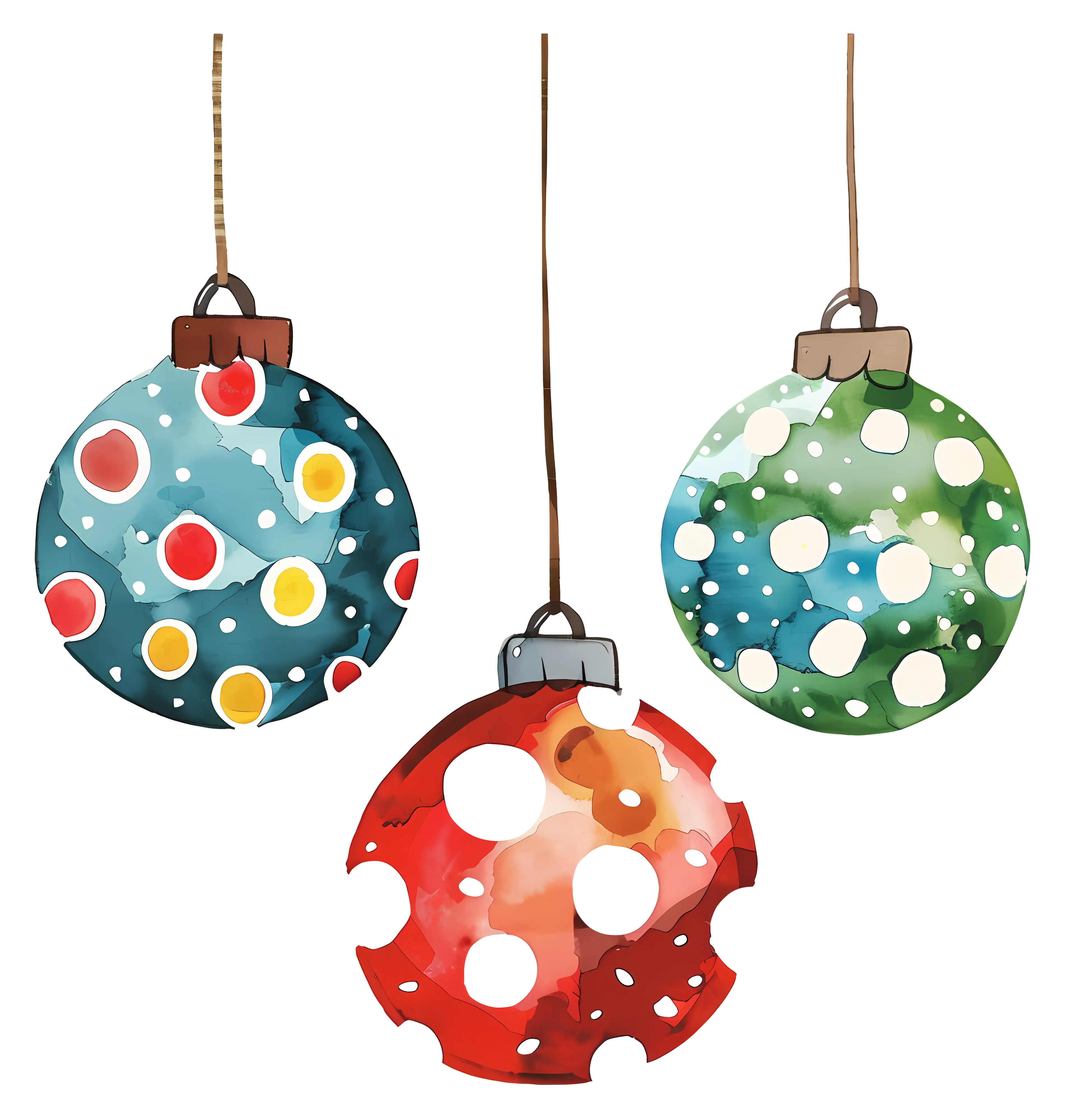 Colorful Decorative Christmas Ornaments
