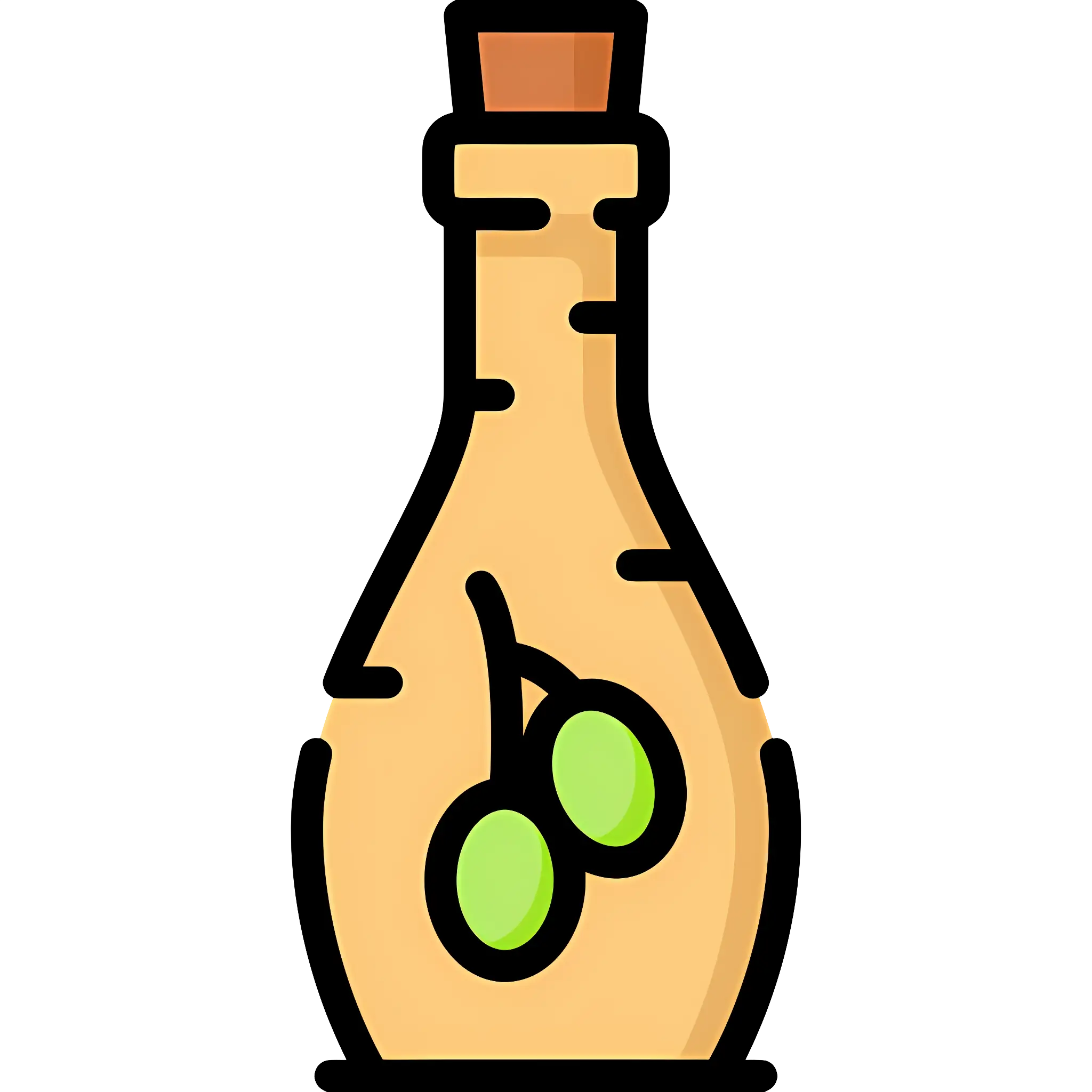 Olive Oil Bottle Illustration