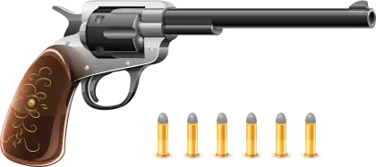 Revolver with Bullets