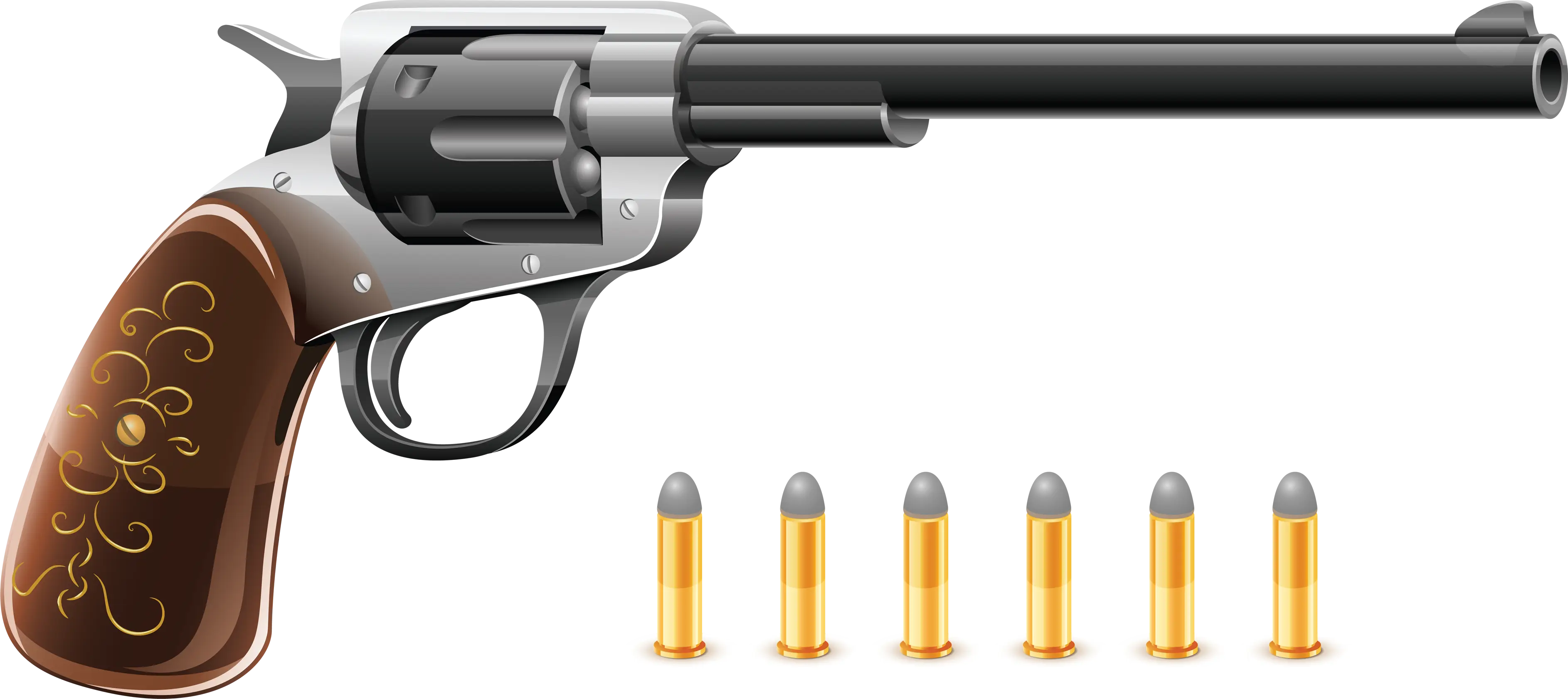 Revolver with Bullets