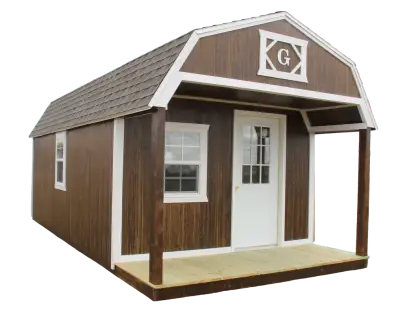 Small wooden house with porch