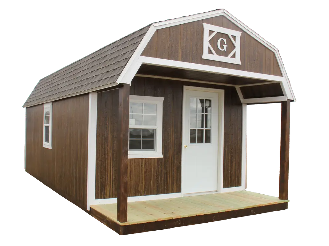 Small wooden house with porch