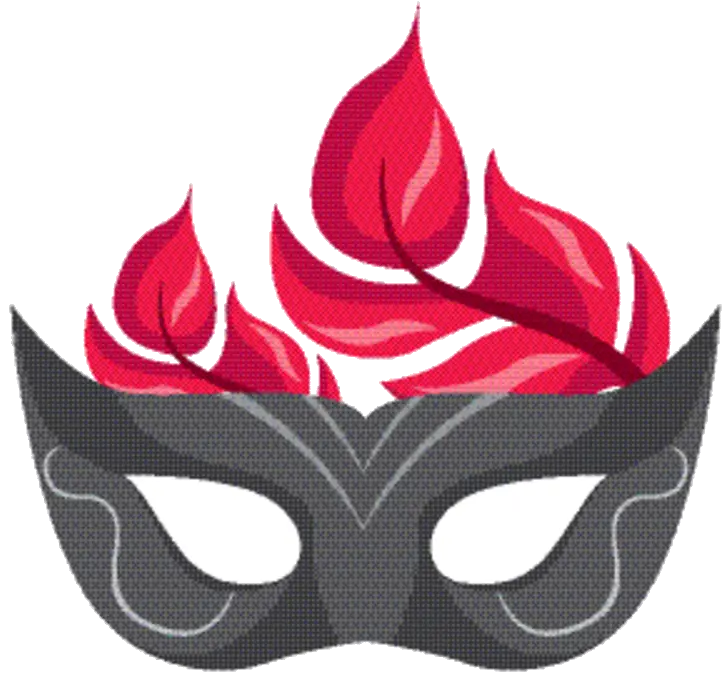 Decorative Mask with Flames