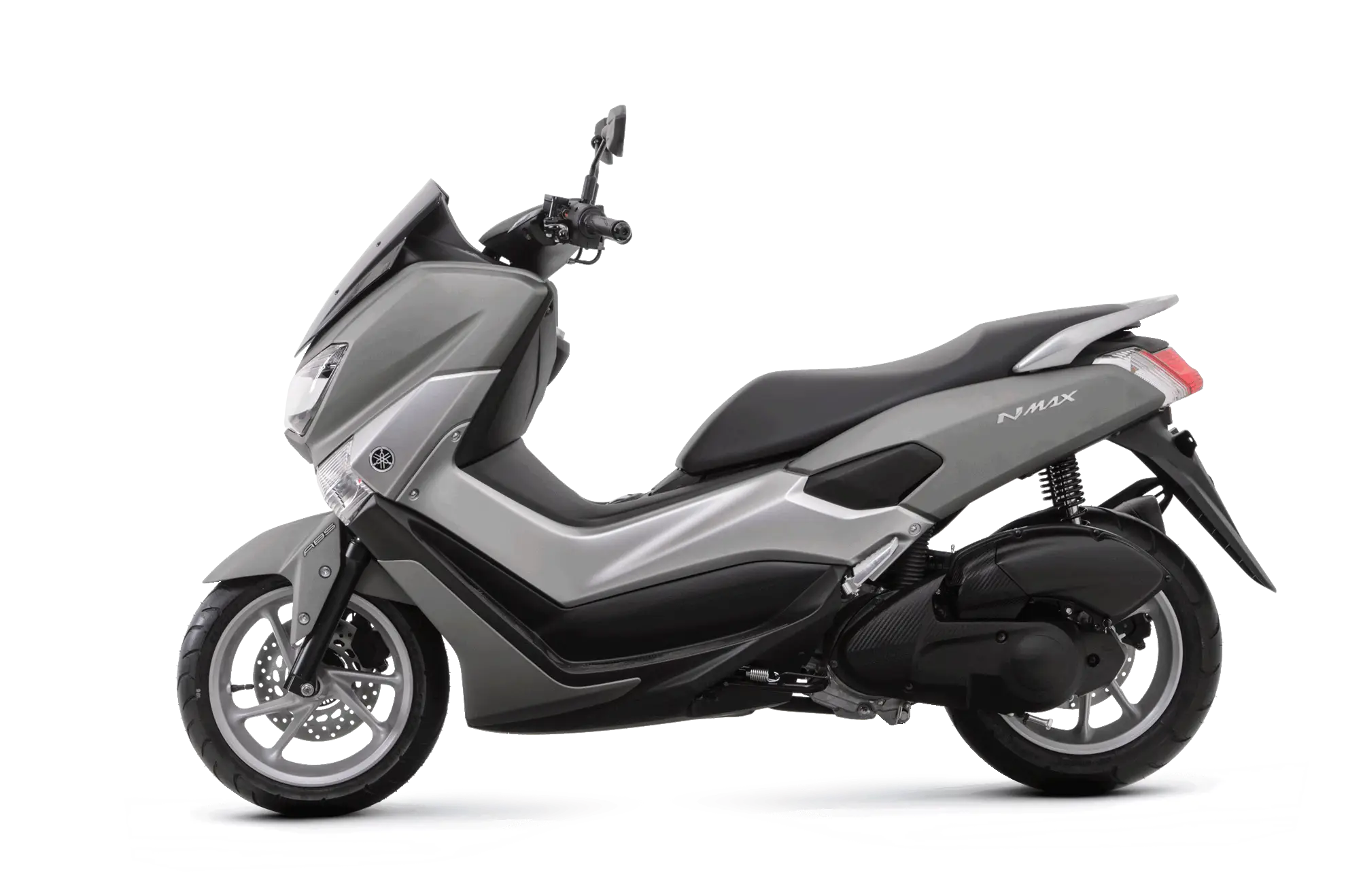 Silver scooter for urban commuting