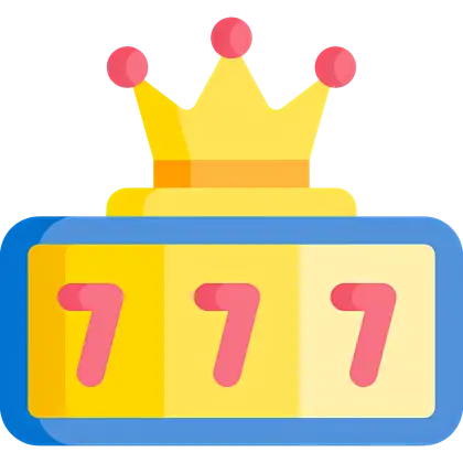Slot Machine with Crown and Jackpot 777