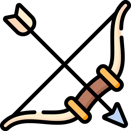 Stylized Bow and Arrow Design