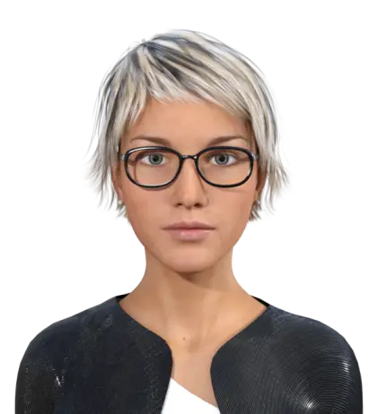 Woman with Glasses and Short Hair