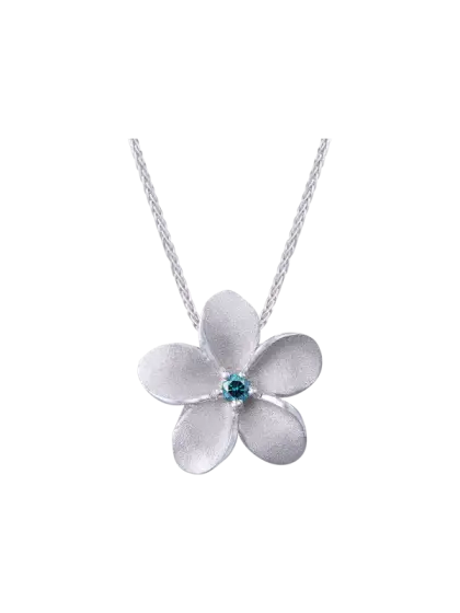 Silver Flower Pendant Necklace