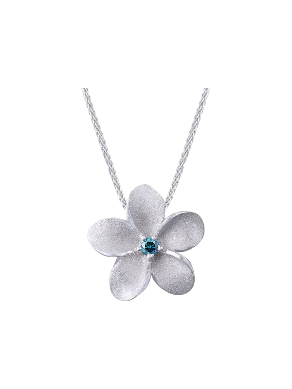 Silver Flower Pendant Necklace