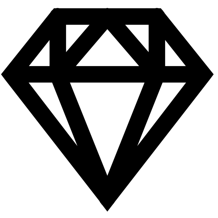 Stylish Black Diamond Icon