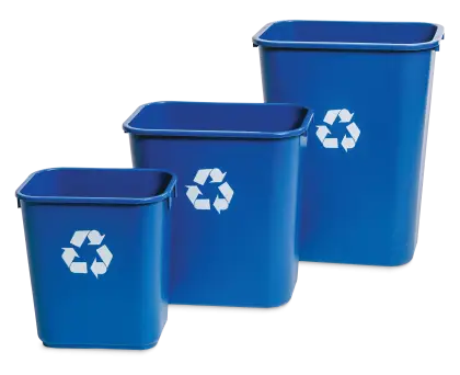Blue Recycling Bins for Waste Management