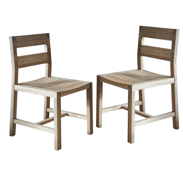 Pair of Wooden Chairs Illustration